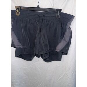 C9 by Champion Womens 2-in-1 Running Shorts Black Gray Size Medium Workout Gym